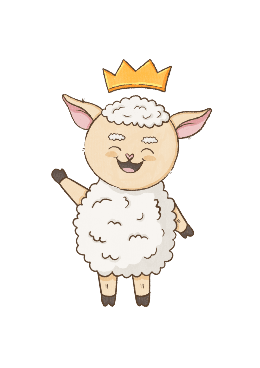 Mascote d'Os Coerdeirinhos - Ovelhinha com coroa